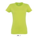 T-shirt femme col rond, 100% coton jersey, 190 g/m²