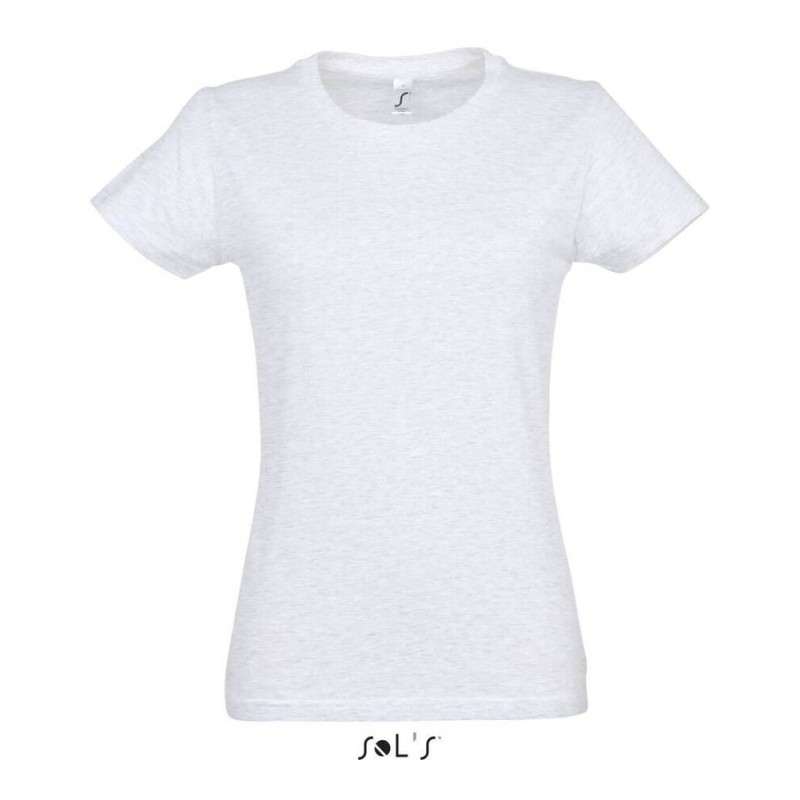 T-shirt femme col rond, 100% coton jersey, 190 g/m²