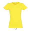T-shirt femme col rond, 100% coton jersey, 190 g/m²