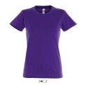 T-shirt femme col rond, 100% coton jersey, 190 g/m²