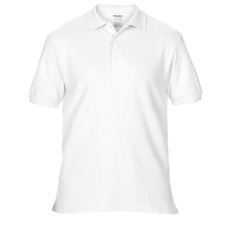 Polo homme premium en coton peigné, double piqué, 220 g/m²