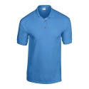 Polo en tricot jersey DryBlend, boutons couleur bois, 190 g/m²
