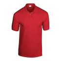 Polo en tricot jersey DryBlend, boutons couleur bois, 190 g/m²
