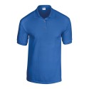 Polo en tricot jersey DryBlend, boutons couleur bois, 190 g/m²