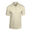 Polo en tricot jersey DryBlend, boutons couleur bois, 190 g/m²