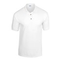 Polo en tricot jersey DryBlend, boutons couleur bois, 190 g/m²