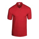 Polo enfant en tricot jersey DryBlend, boutons couleur bois, 214 g/m²