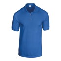 Polo enfant en tricot jersey DryBlend, boutons couleur bois, 214 g/m²