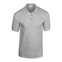Polo enfant en tricot jersey DryBlend, boutons couleur bois, 214 g/m²