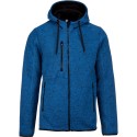  Veste sweat zippée et chinée à capuche pour homme, 345 g/m²