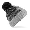 Bonnet ombré en maille torsadée avec doublure en peau de mouton