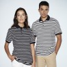 Polo marinière en coton jersey rayé sans étiquette "no label", 180 g/m²