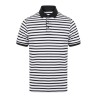 Polo marinière en coton jersey rayé sans étiquette "no label", 180 g/m²