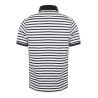 Polo marinière en coton jersey rayé sans étiquette "no label", 180 g/m²