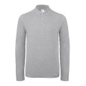Polo homme manches longues pas cher en coton, 180 g/m²