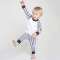 Pyjama bébé rayé à manches longues raglan en coton jersey