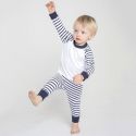 Pyjama bébé rayé à manches longues raglan en coton jersey
