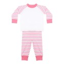 Pyjama bébé rayé à manches longues raglan en coton jersey
