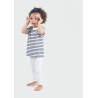 T-shirt marinière bébé manches courtes coton jersey, 160 g/m²