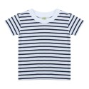 T-shirt marinière bébé manches courtes coton jersey, 160 g/m²