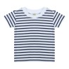 T-shirt marinière bébé manches courtes coton jersey, 160 g/m²