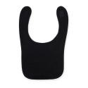 Bavoir bébé uni en coton, fermeture velcro, 200 g/m²
