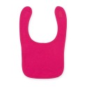 Bavoir bébé uni en coton, fermeture velcro, 200 g/m²