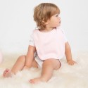 Bavoir bébé uni en coton, fermeture velcro, 200 g/m²