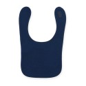 Bavoir bébé uni en coton, fermeture velcro, 200 g/m²