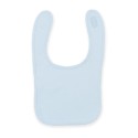 Bavoir bébé uni en coton, fermeture velcro, 200 g/m²