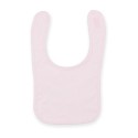 Bavoir bébé uni en coton, fermeture velcro, 200 g/m²