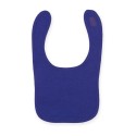 Bavoir bébé uni en coton, fermeture velcro, 200 g/m²