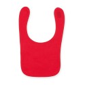 Bavoir bébé uni en coton, fermeture velcro, 200 g/m²