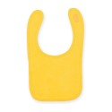 Bavoir bébé uni en coton, fermeture velcro, 200 g/m²