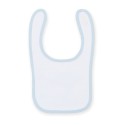 Bavoir bébé uni en coton, fermeture velcro, 200 g/m²