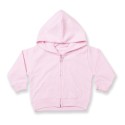 Sweat bébé à capuche zippé avec 2 poches latérales, 280 g/m²