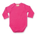 Body bébé manches longues en coton avec boutons-pression, 200 g/m²