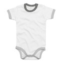 Body bébé bicolore super doux en coton à boutons-pression, 200 g/m²