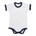 Body bébé bicolore super doux en coton à boutons-pression, 200 g/m²