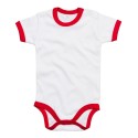 Body bébé bicolore super doux en coton à boutons-pression, 200 g/m²
