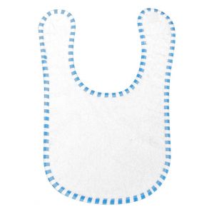 Bavoir bébé en coton pas cher avec fermeture scratch, 420 g/m²