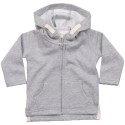 Sweat-shirt bébé à capuche doux, étiquette détachable, 250 g/m²