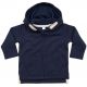 Sweat-shirt bébé à capuche doux, étiquette détachable, 250 g/m²