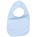 Bavoir bébé double épaisseur en coton, fermeture scratch, 220 g/m²