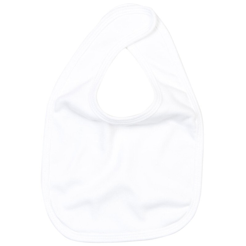 Bavoir bébé double épaisseur en coton, fermeture scratch, 220 g/m²