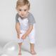 Body d'été pour bébé en coton bio, manches courtes, 200 g/m²