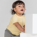 T-shirt bébé coton extensible et doux avec boutons-pression, 200 g/m²