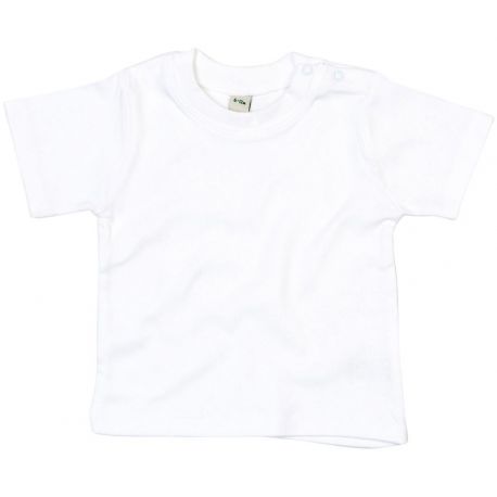 T-shirt bébé coton extensible et doux avec boutons-pression, 200 g/m²