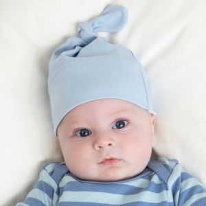 Bonnet de bébé à nœud en coton doux et confortable