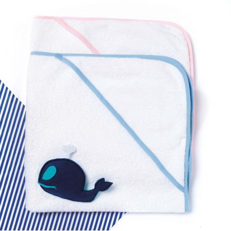 Serviette de bain bébé en coton avec capuche, 400 g/m²